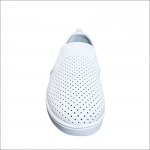 Женские туфли Катрин с перфорацией белые