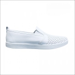 Женские туфли Катрин с перфорацией белые