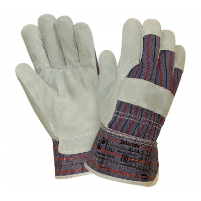 Перчатки спилковые комбинированные 2Hands 0115 ECO
