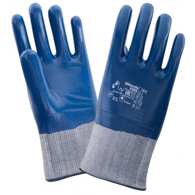 Перчатки трикотажные с нитриловым покрытием 2Hands 6595