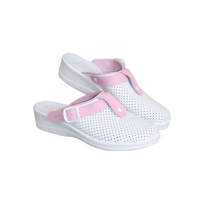 Сабо Комфорт бело-розовые