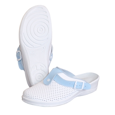 Сабо Комфорт бело-голубые