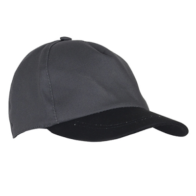 Кепка бейсболка темно-серая с черным козырьком