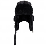 Шапка-ушанка Евро плюс черная, Оксфорд