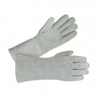 Краги сварщика спилковые серые 35 см, рр 10.5 Китай