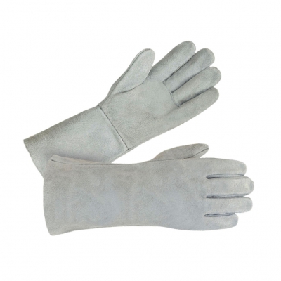 Краги сварщика спилковые серые 35 см, рр 10.5 Китай