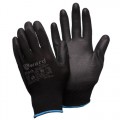 Перчатки нейлоновые с черным полиуретаном Gward Black
