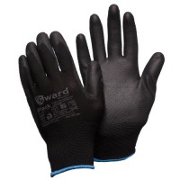 Перчатки нейлоновые с черным полиуретаном Gward Black