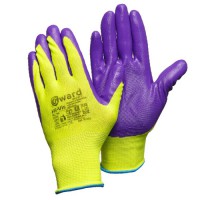 Нейлоновые перчатки с нитриловым покрытием Gward Hi-Vis