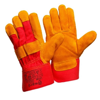 Перчатки спилковые комбинированные усиленные Gward Ural