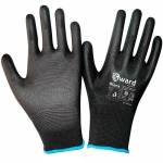 Перчатки нейлоновые с черным полиуретаном Gward Black