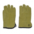 Перчатки желтые цельноспилковые утепленные