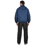 Куртка СИРИУС-ПРАГА-ЛЮКС короткая с капюшоном, темно-синяя