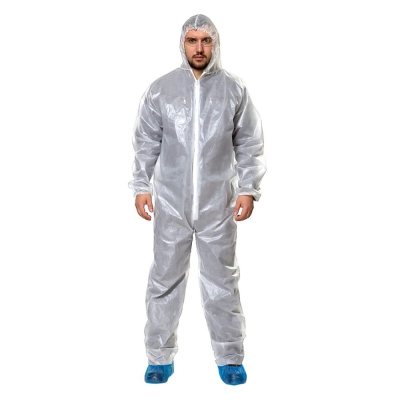 Комбинезон одноразовый ламинированный спанбонд 40 гр/м2 белый (ЧЗ)