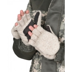 Перчатки-Варежки шерстяные со спилком на ладони Юкагиры Safeprotect (Тинсулейт) (х12х120)