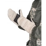 Перчатки-Варежки шерстяные со спилком на ладони Юкагиры Safeprotect (Тинсулейт) (х12х120)