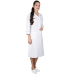 Халат СИРИУС-НИКА женский белый с бирюзовым