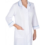 Халат СИРИУС-НИКА женский белый с бирюзовым