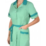 Халат СИРИУС-КЛАССИКА женский мятный с темно-зеленым (СТ)