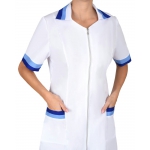 Халат СИРИУС-МИЛА женский белый с голубым и васильковым