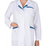 Халат СИРИУС-ЛИЗА женский белый с бирюзовым