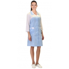 Халат СИРИУС-ВЕНЕРА женский белый с голубым