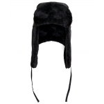 Шапка-ушанка СИРИУС-ЛЮКС черная (тк. Оксфорд)