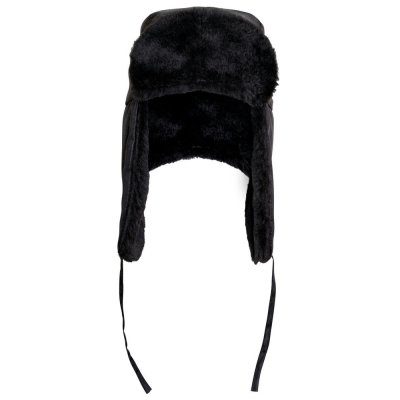 Шапка-ушанка СИРИУС-ЛЮКС черная (тк. Оксфорд)