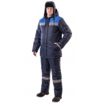 Шапка-ушанка СИРИУС-ЛЮКС синяя (тк. Оксфорд)