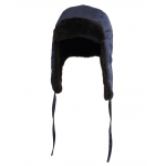 Шапка-ушанка СИРИУС-ЛЮКС синяя (тк. смесовая)