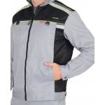 Костюм СИРИУС-ПРАКТИК куртка, п/к св. серый с черным