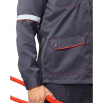 Костюм СИРИУС-МЕХАНИК куртка, брюки серый с красным и СОП