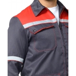 Костюм СИРИУС-МЕХАНИК куртка, брюки серый с красным и СОП