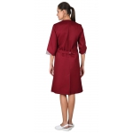 Халат СИРИУС-МАРЛЕН-2 женский бордовый с полоской