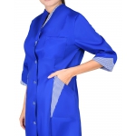 Халат СИРИУС-МАРЛЕН-2 женский васильковый с полоской