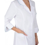 Халат СИРИУС-ЖАСМИН женский белый со светло-бирюзовым