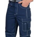 Брюки СИРИУС-ПРЕСТИЖ мужские летние синие, кант СВМ