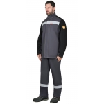 Костюм сварщика СИРИУС-ГЕРКУЛЕС летний, куртка, п/к т.серый с черным, СОП 50мм