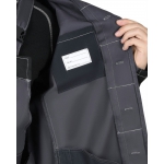 Костюм сварщика СИРИУС-ГЕРКУЛЕС летний, куртка, п/к т.серый с черным, СОП 50мм