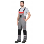 Костюм СИРИУС-СТАН куртка, п/к ср.серый с черной и красной отделкой