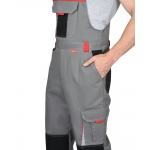 Костюм СИРИУС-СТАН куртка, п/к ср.серый с черной и красной отделкой