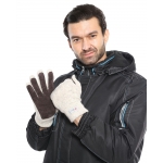 Перчатки шерстяные со спилковой накладкой с утеплителем ТИНСУЛЕЙТ