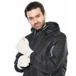 Перчатки шерстяные со спилковой накладкой с утеплителем ТИНСУЛЕЙТ