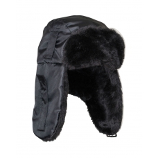 Шапка-ушанка СИРИУС-ЕВРО черная (тк. Оксфорд)