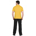Рубашка-поло желтая короткие рукава с манжетом, пл.180 г/м2 (ЧЗ)