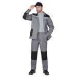 Костюм СИРИУС-СТАНДАРТ куртка, брюки ср.серый с черным СОП 50мм
