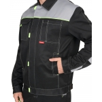 Костюм СИРИУС-ФАВОРИТ куртка, п/к черный со св.серым