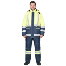 Куртка СИРИУС-ТЕРМИНАЛ синяя с лимонным и СОП