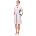 Халат СИРИУС-БАРБАРА женский белый с т-синим