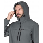 Костюм СИРИУС-АЗОВ с капюшоном серый софтшелл пл 350 г/кв.м